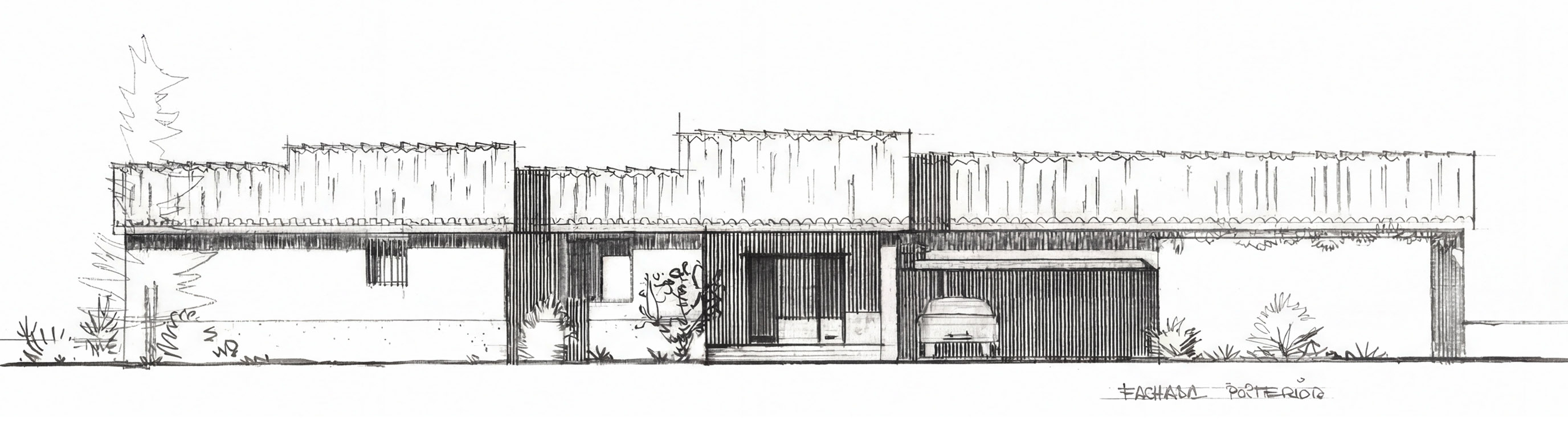 Alzado de la vivienda