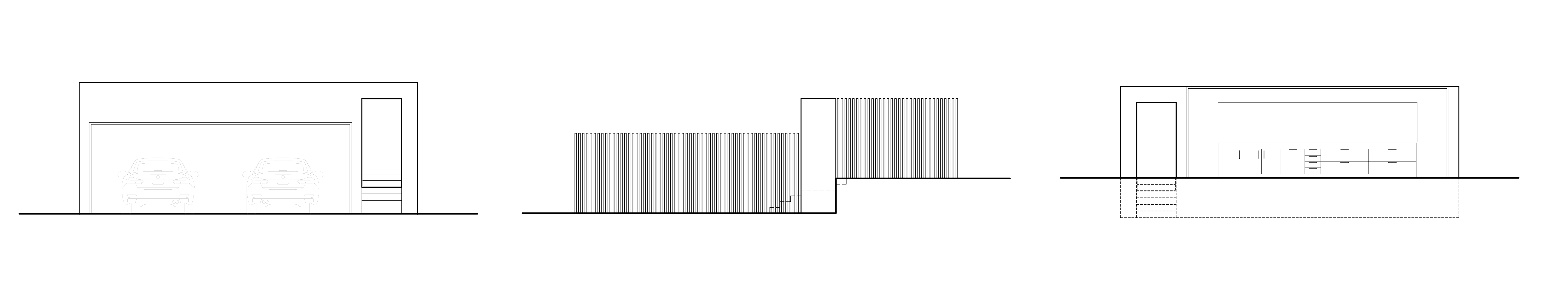 Alzados de la pérgola